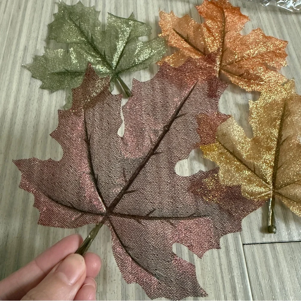Crate&Barrel Set of 20 Autumnal Leaves NIB
